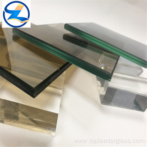 13.52-55.2mm low iron tempered triple laminated glass